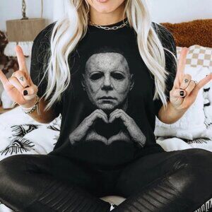 Michael Myers Heart Shirt, Horror Movie Tee, Halloween Gift, Slashers T-shirt